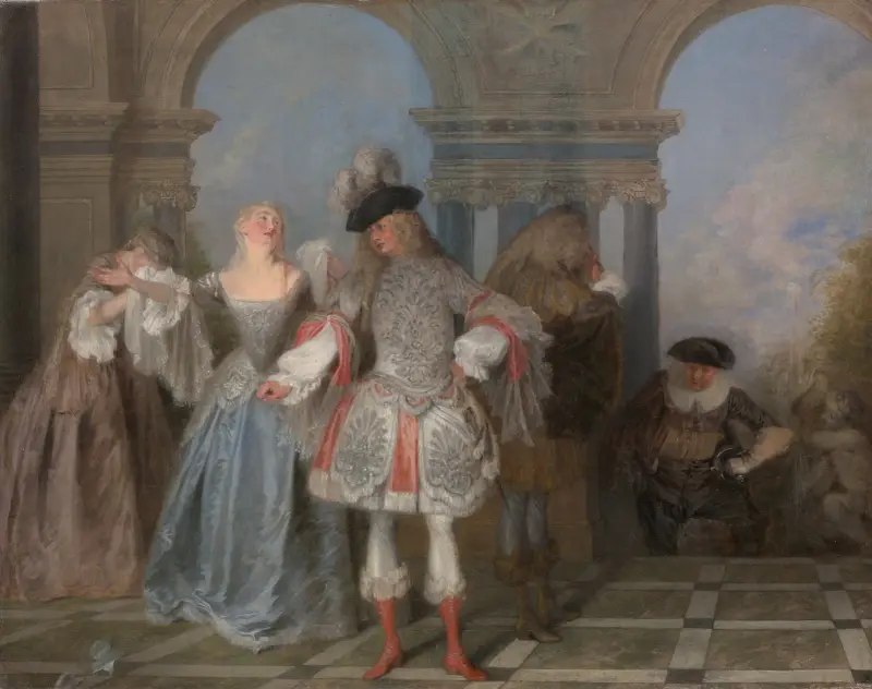 De franska komedianterna av Jean-Antoine Watteau