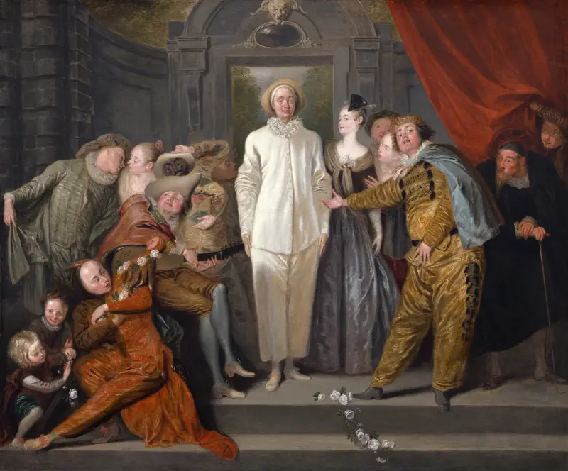 De italienska komedianterna av Jean-Antoine Watteau