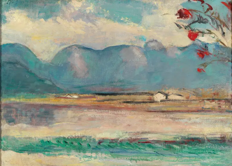 Pinzgauer Landschaft mit dem Steinernen Meer (c1916) av Anton Faistauer