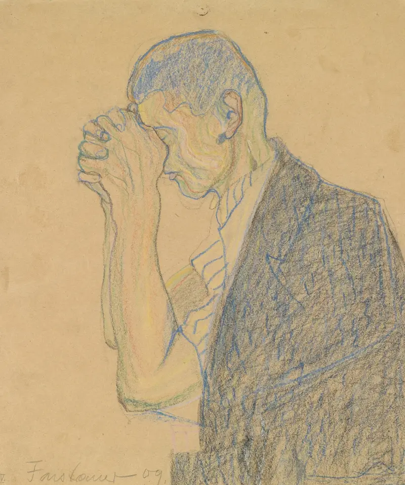 Studie modlícího se muže, Anton Faistauer