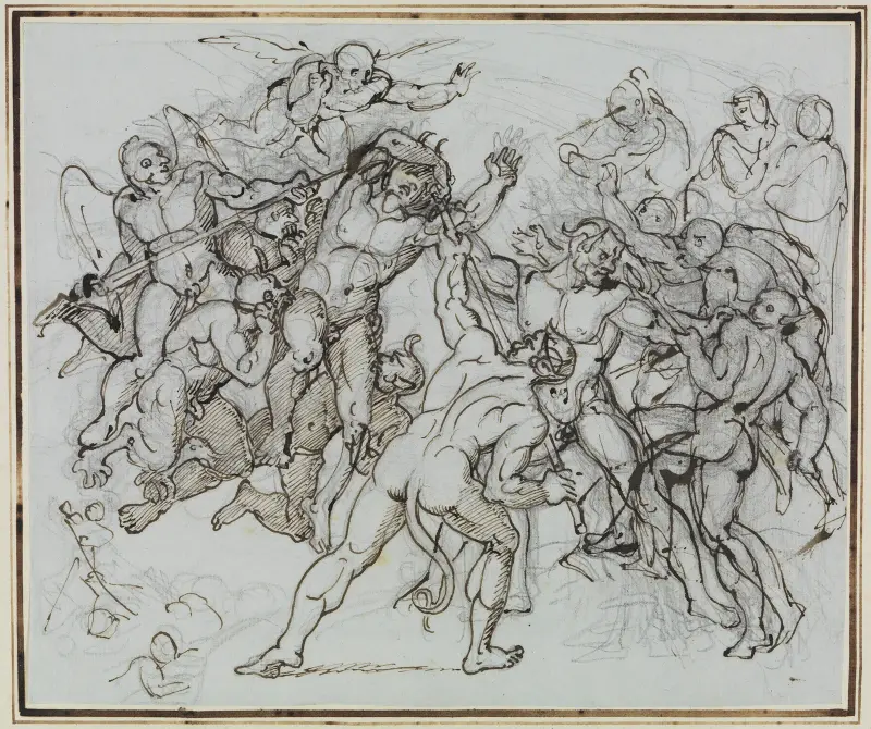Vid Pechsee: Krämaren Ciampolo från Navarra (Dante Inferno, Canto 22, vers 34) av Joseph Anton Koch