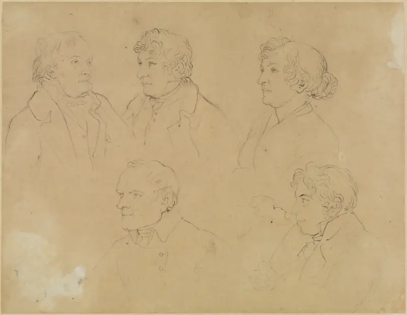 Fem porträtt av Joseph Anton Koch