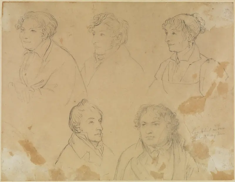 Fem porträtt av Joseph Anton Koch