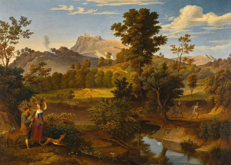 Landskap nära Paliano av Joseph Anton Koch