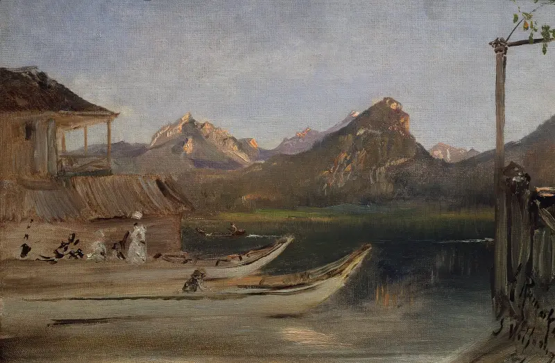 Am Wolfgangsee av Anton Romako