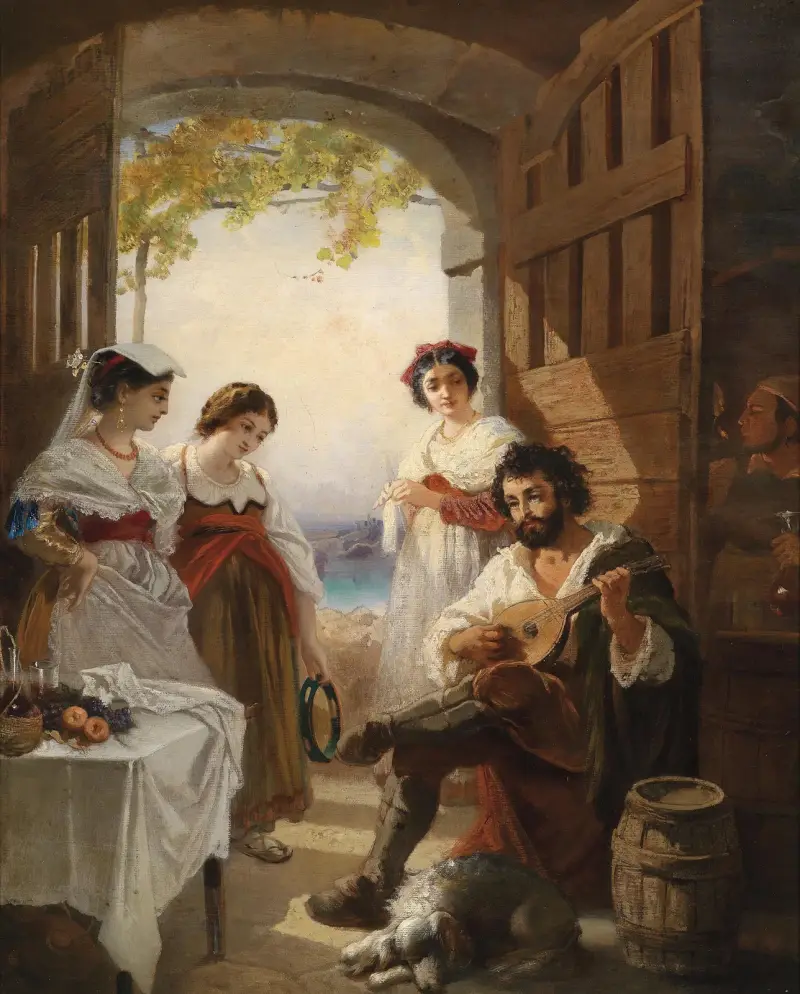 Neapolitanische Schenke von Anton Romako