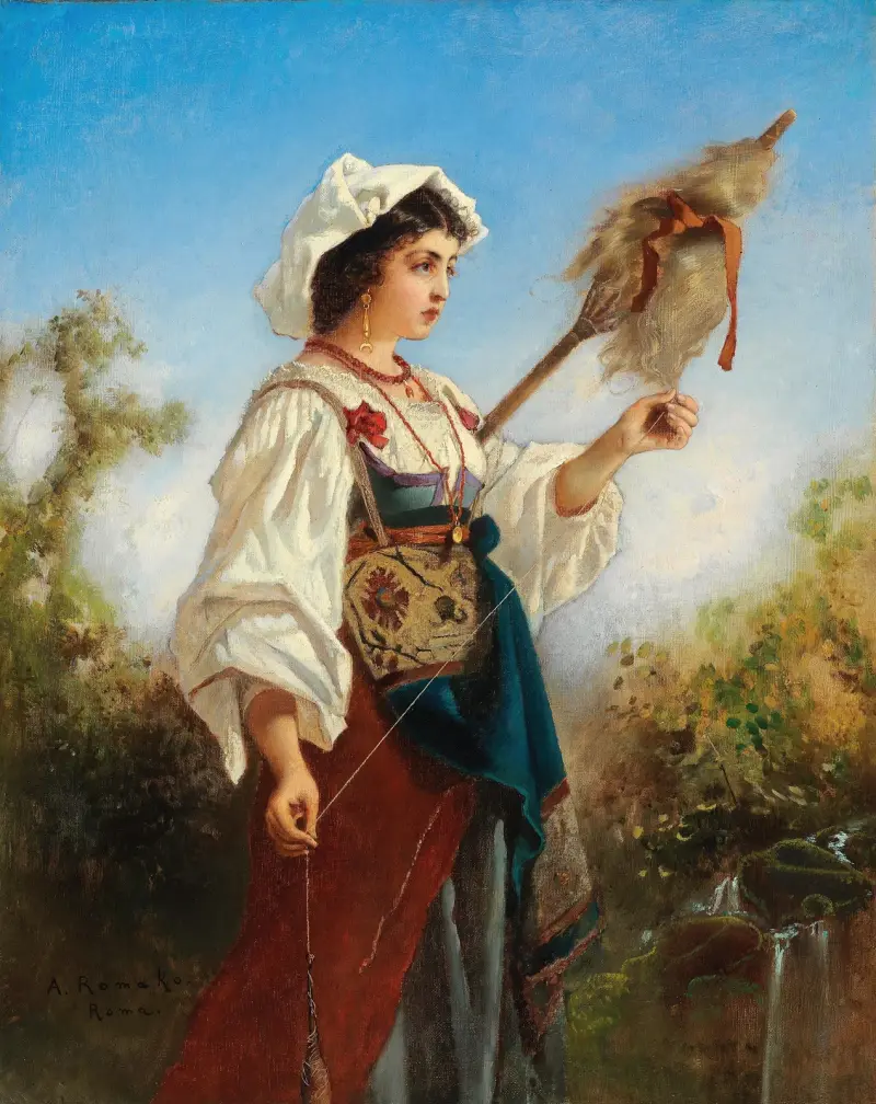 Rzymska prządka, Anton Romako