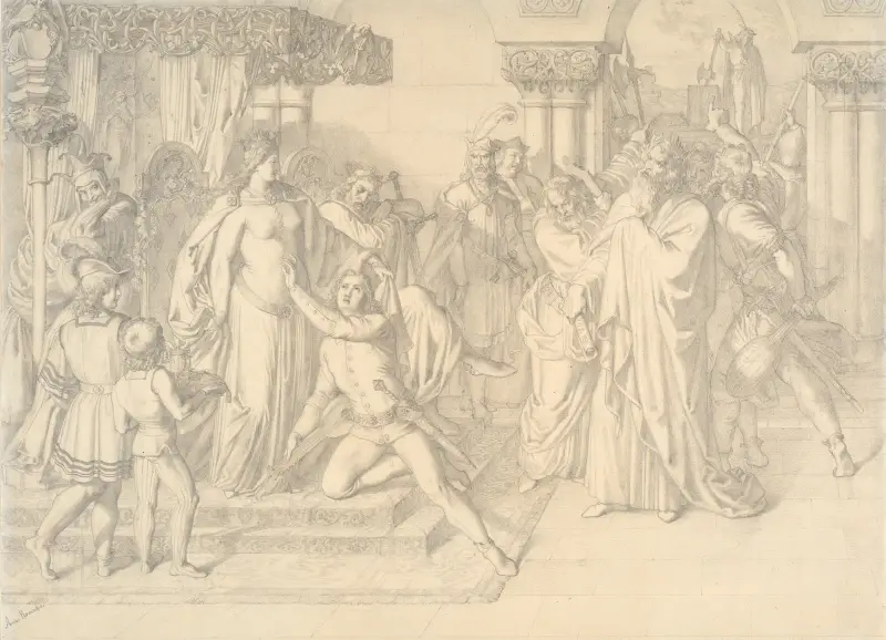 Sängerkrieg auf der Wartburg von Anton Romako