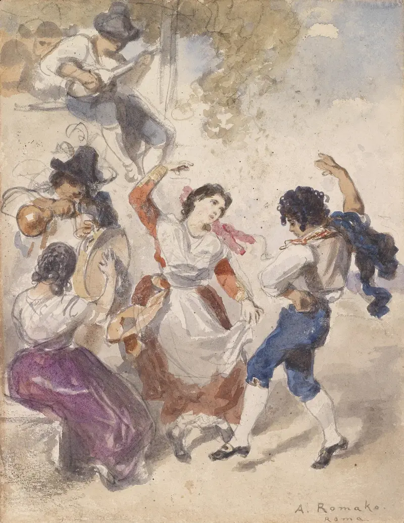 Tarantellatänzer, Anton Romako