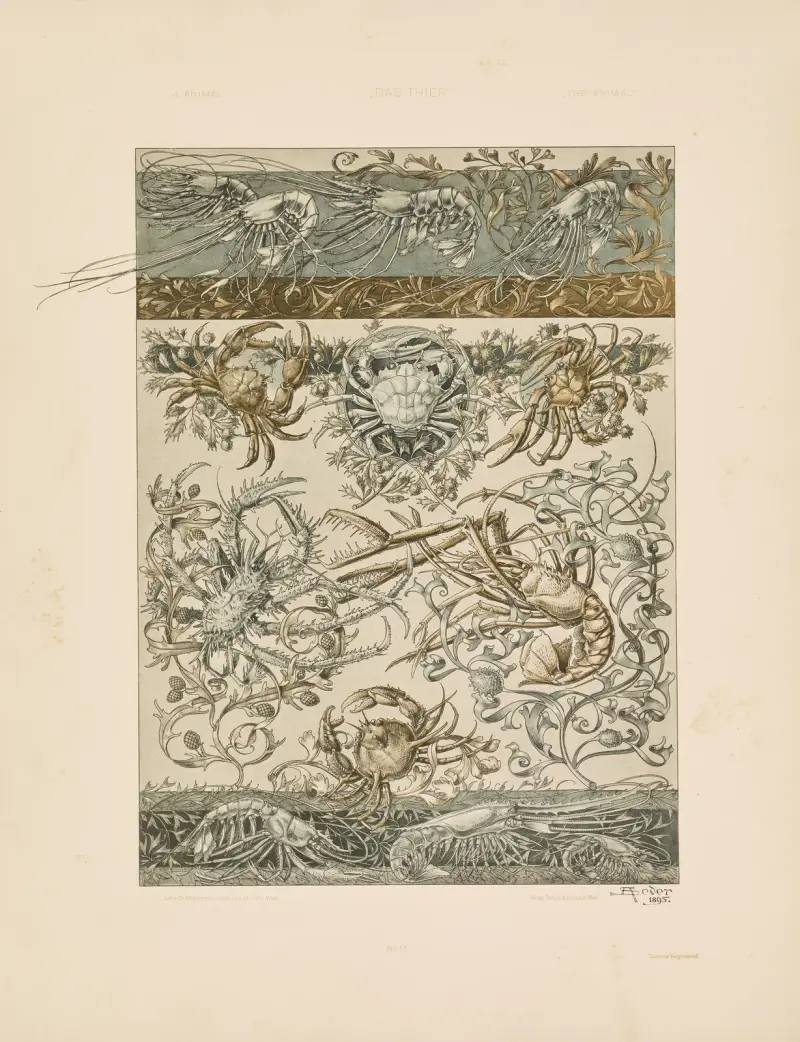 Djuret i dekorativ konst, pl. 12 av Anton Seder