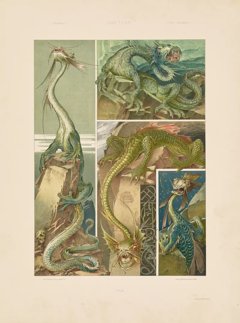 Das Thier in der decorativen Kunst Pl.15 av Anton Seder
