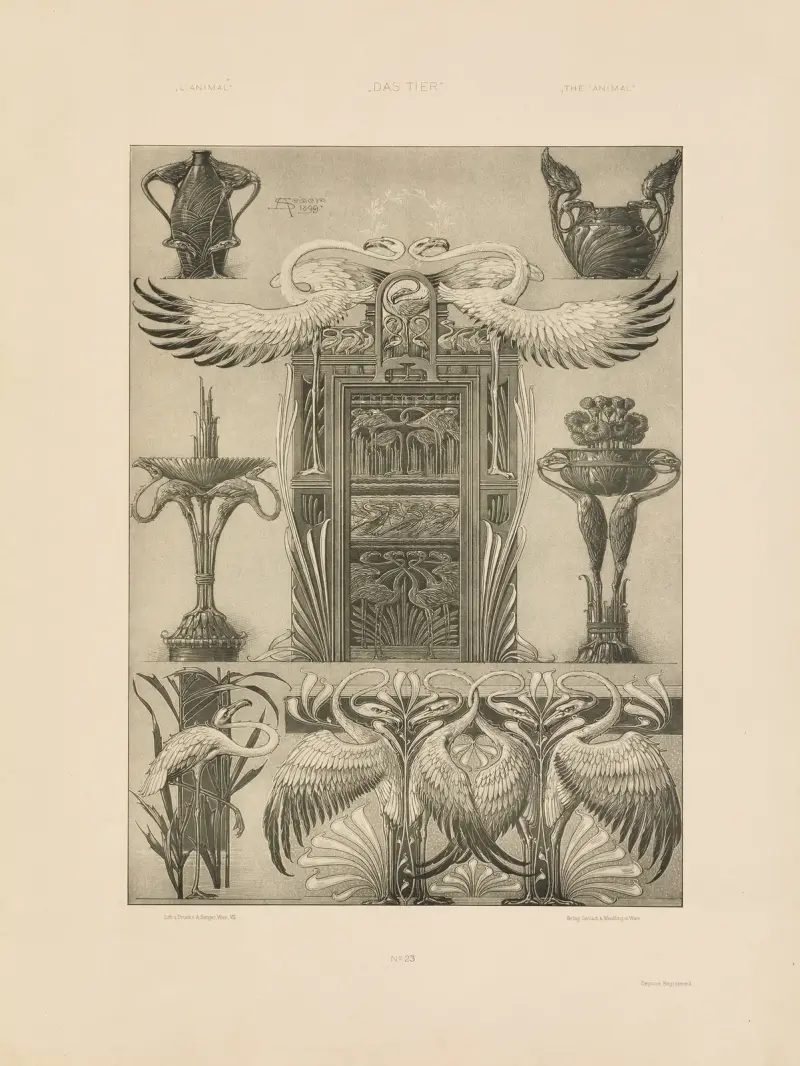 Das Thier in der decorativen Kunst Pl.24 av Anton Seder