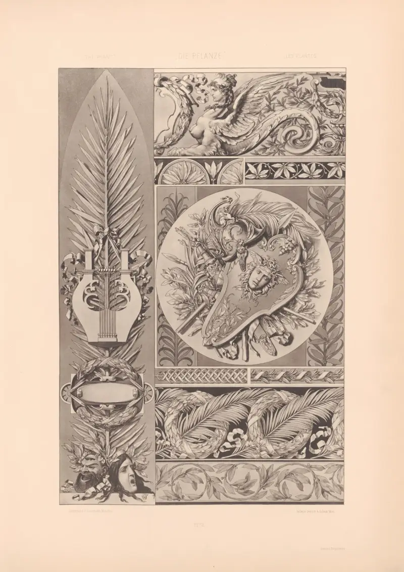 Die Pflanze in Kunst und Gewerbe (The Plant in Art and Industry) Pl.067 av Anton Seder