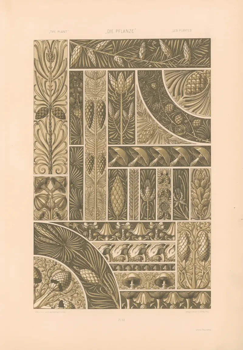 Die Pflanze in Kunst und Gewerbe (The Plant in Art and Industry) Pl.077 av Anton Seder