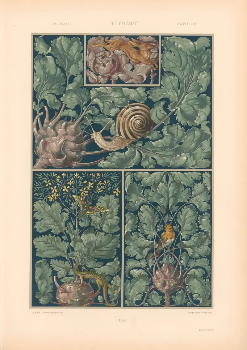 Die Pflanze in Kunst und Gewerbe (The Plant in Art and Industry) Pl.122 av Anton Seder