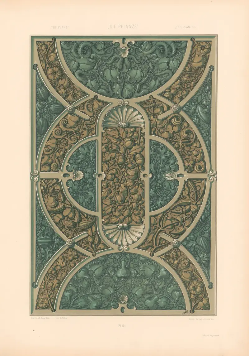 Die Pflanze in Kunst und Gewerbe (The Plant in Art and Industry) Pl.128 av Anton Seder