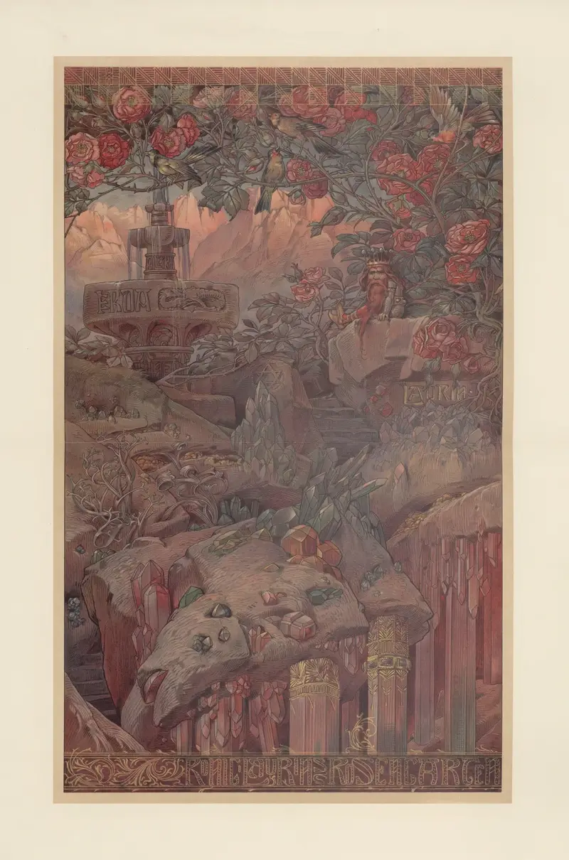Naturalistiska dekorationsmålningar Pl.5 av Anton Seder