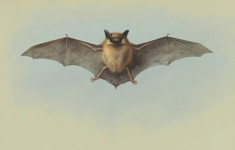 Studie av dvärgfladdermus av Archibald Thorburn