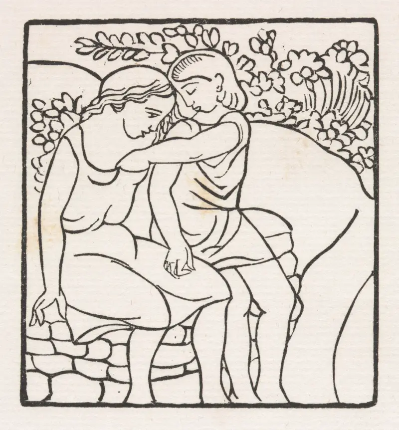 Dafnis och Chloe; Dafnis och Chloe i lek av Aristide Maillol