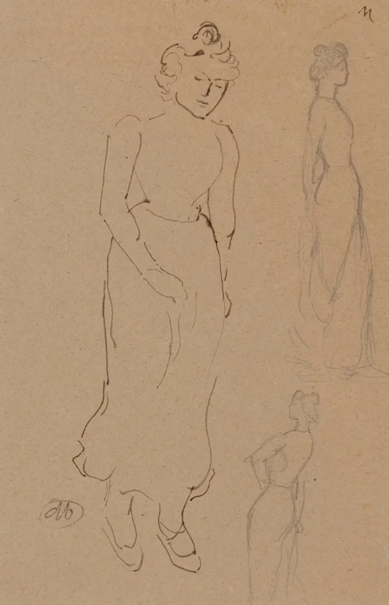 Studie av stående kvinna av Aristide Maillol