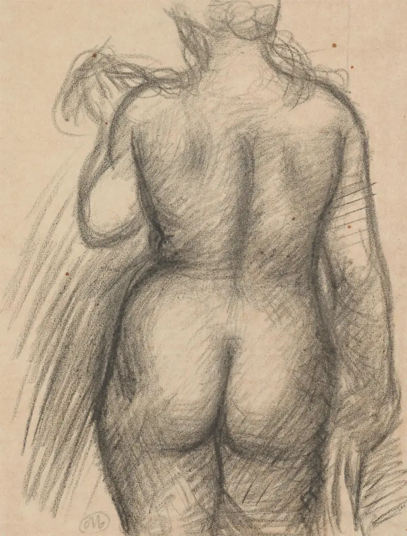 Kvinna med halsduk, sedd bakifrån av Aristide Maillol