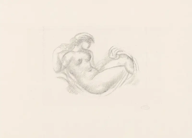 Femme en berceau, bras droit levé av Aristide Maillol