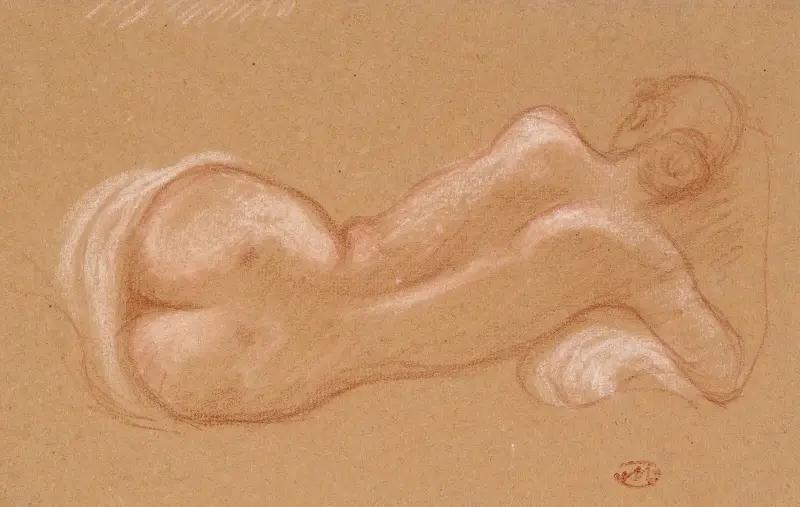 Liggande naken kvinna av Aristide Maillol