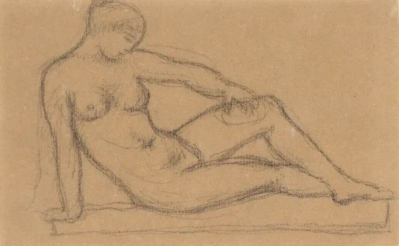 Akt sittande av Aristide Maillol