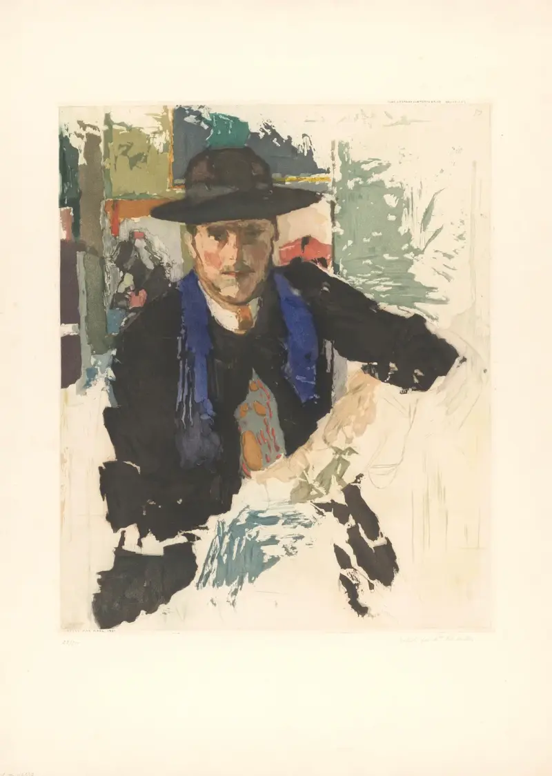 Portrait de Rik Wouters av Armand Apol
