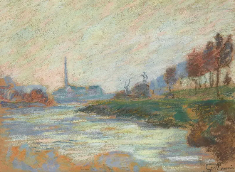 Marnes och Seines sammanflöde, Île-de-France av Armand Guillaumin