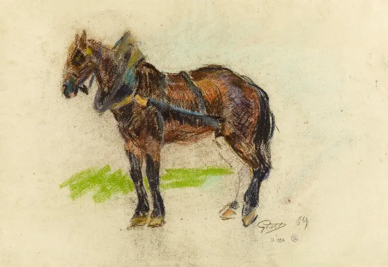 Studie av häst av Armand Guillaumin