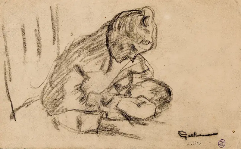 Kvinna som ammar av Armand Guillaumin