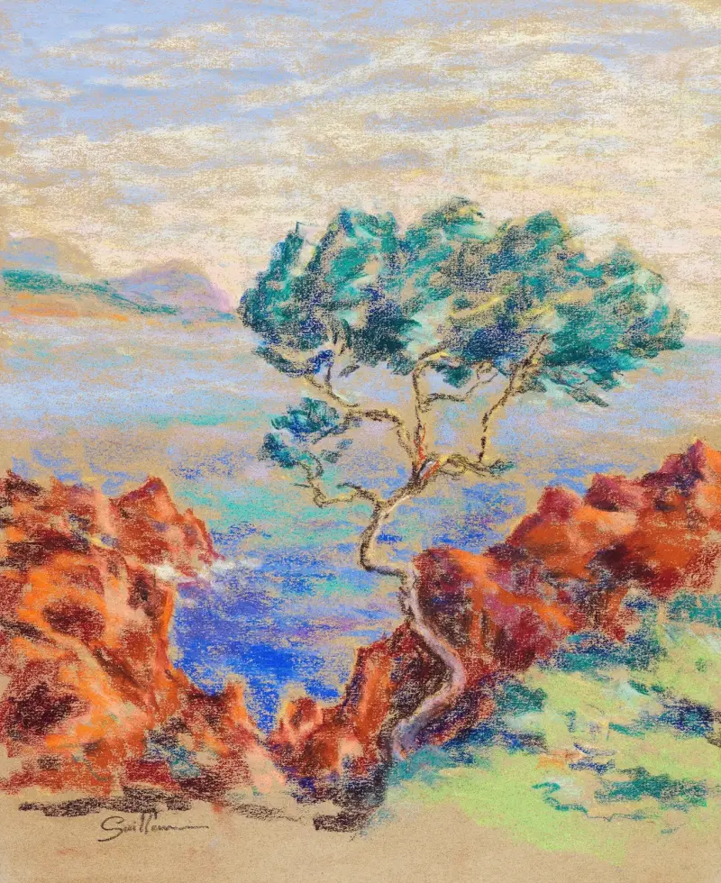 Le Trayas, Paysage du Midi av Armand Guillaumin