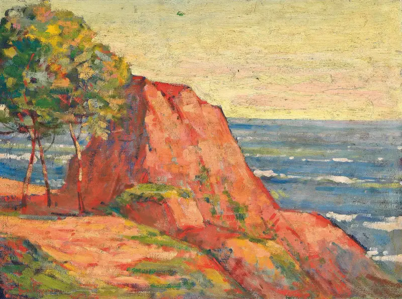 De röda klipporna vid Agay av Armand Guillaumin