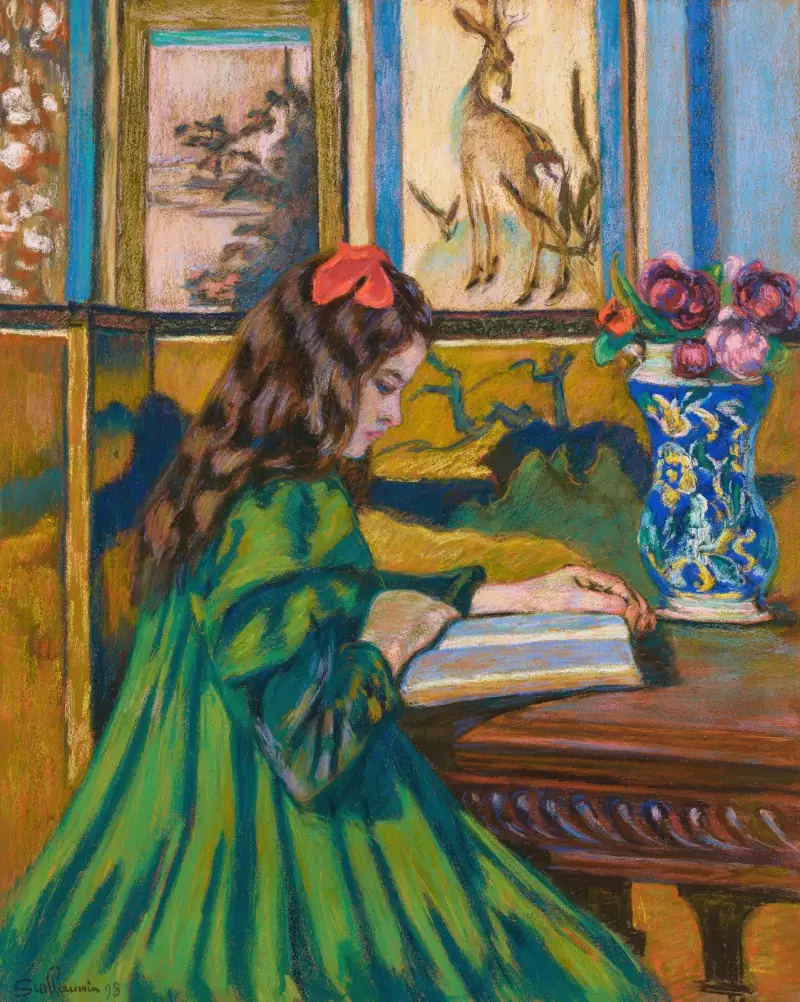 Madeleine Guillaumin läsande av Armand Guillaumin
