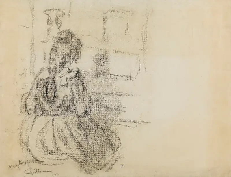 Margoton au piano av Armand Guillaumin
