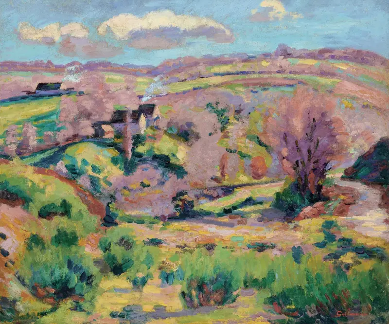Landskap från Creuse, om våren av Armand Guillaumin