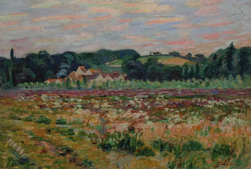Äng vid Epinay-sur-Orge, kväll av Armand Guillaumin