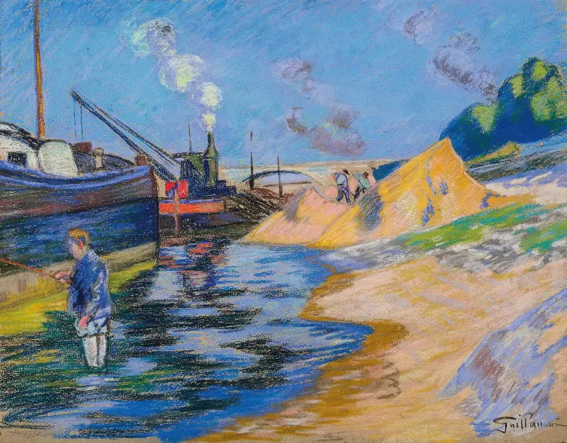 Seine kaj i Paris, sandtaget av Armand Guillaumin