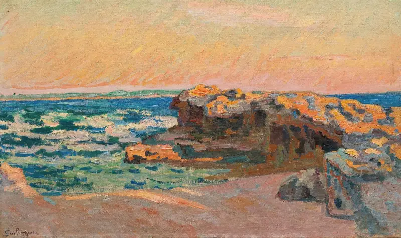 Klippor vid Saint-Palais av Armand Guillaumin