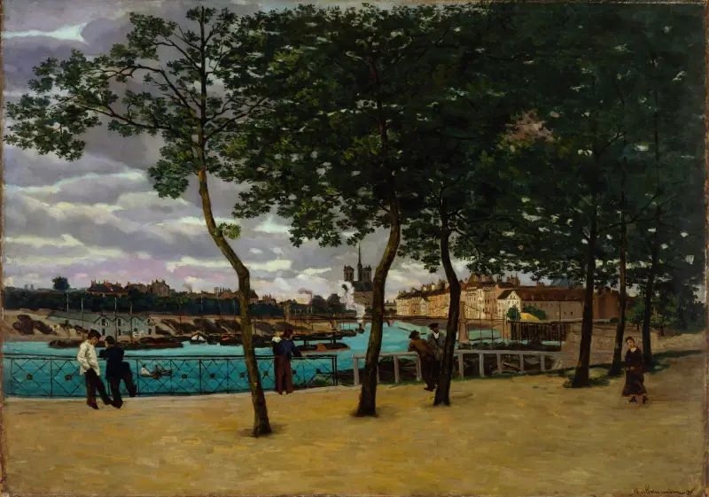 Utsikt över Seine, Paris av Armand Guillaumin