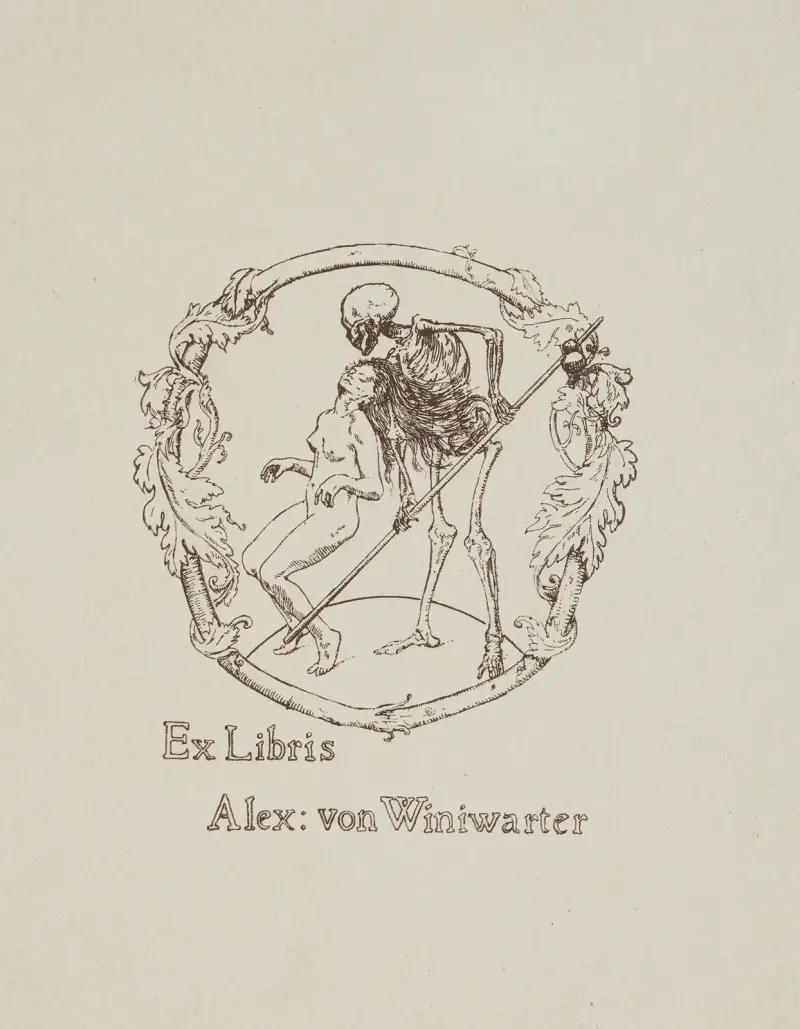 Ex Libris Alex; von Winiwarter av Armand Rassenfosse