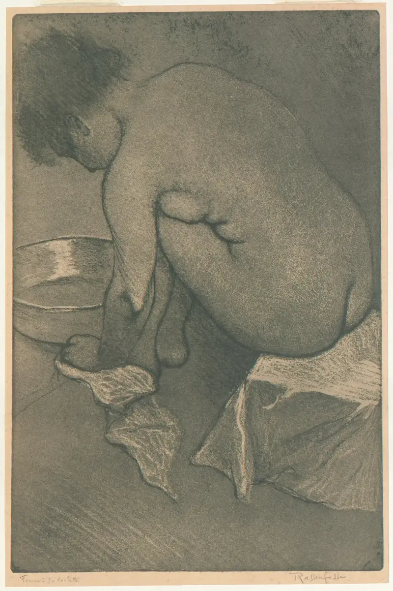 Kvinna vid sin toilette av Armand Rassenfosse