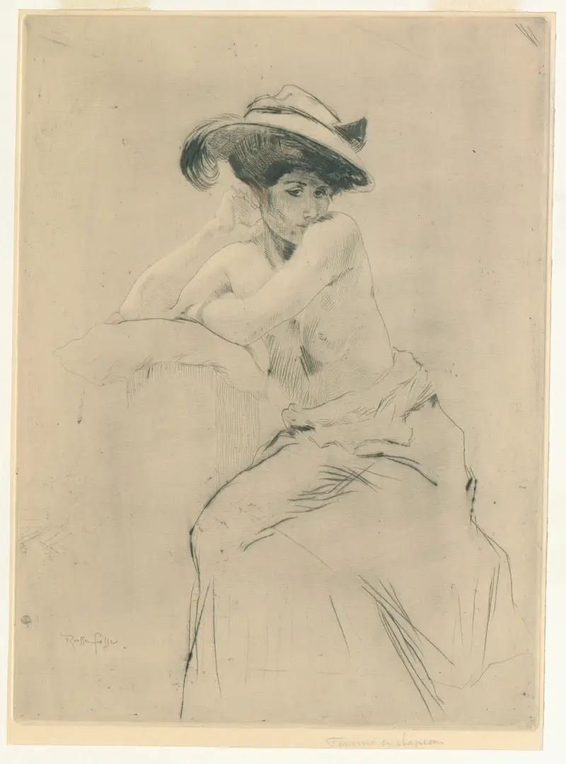 Femme au chapeau av Armand Rassenfosse