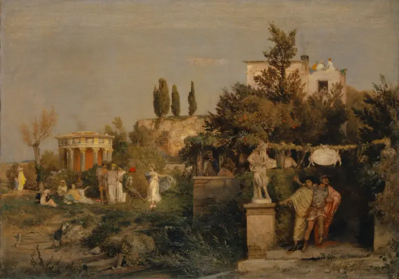 Antike römische Taverne von Arnold Böcklin