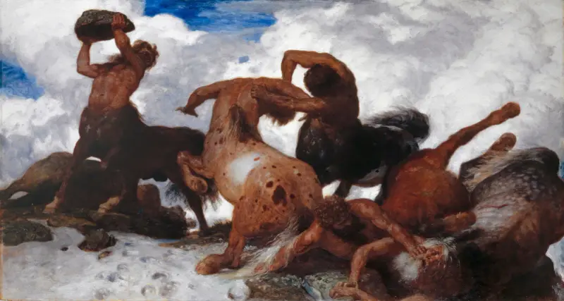 Kentaurens strid av Arnold Böcklin