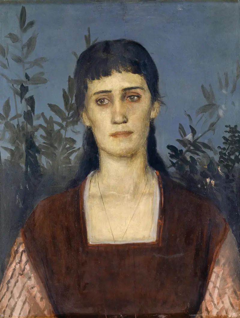 Portrait of Clara Bruckmann-Böcklin, Eldest Daughter of the Artist av Arnold Böcklin