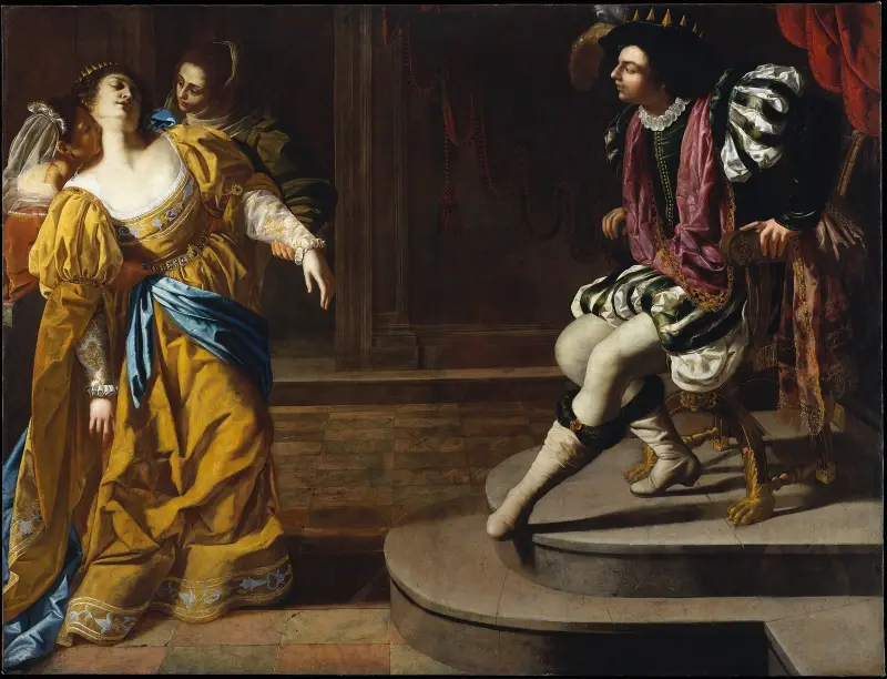 Esther before Ahasuerus av Artemisia Gentileschi