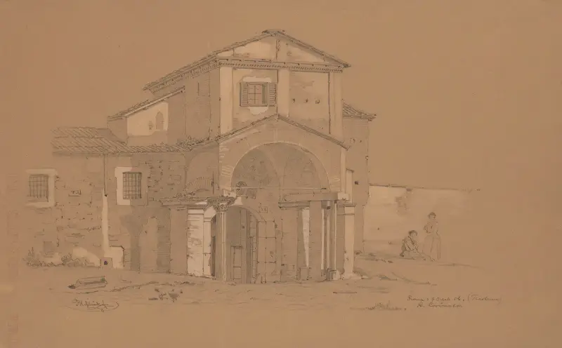 Kyrkan San Cosma i Trastevere i Rom av Arthur Blaschnik