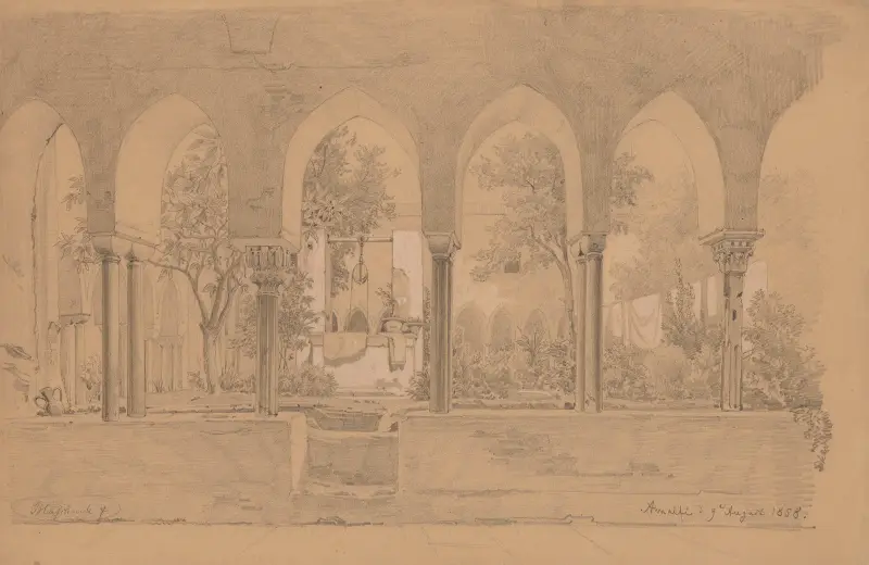 Kloster med arkadgalleri i Amalfi av Arthur Blaschnik